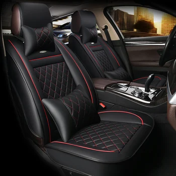 HLFNTF Leather Universal Car Seat cover For Lada granta largus VU priora 110 111 112 Kalina Niva car accessories seat cushion HLFNTF Leather Universal Car Seat cover For Lada granta largus VU priora 110 111 112 Kalina Niva car accessories seat cushion