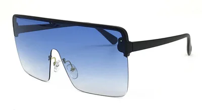 Новинка, солнцезащитные очки против подзорья, супер большая маска для лица, Мужские Винтажные Солнцезащитные очки с одной большой линзой для женщин, Windproo NX - Цвет линз: blue