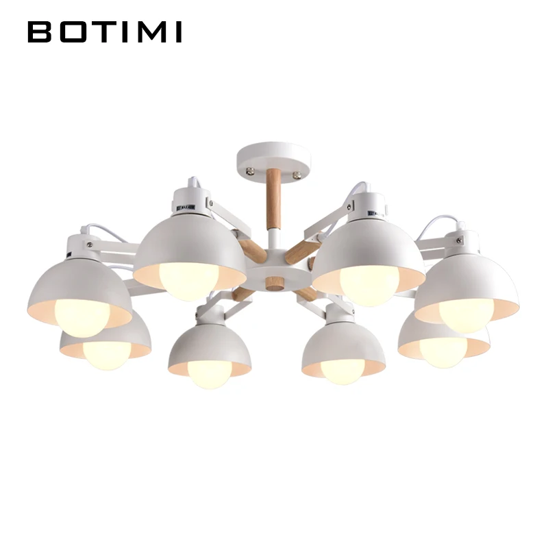 Lustre de Madeira Maciça para Sala Lustres para Sala Botimi Estar Ferro Abajur Lustre Iluminação Jantar Casa Lâmpada Led 12 China chandelier wooden Suppliers
