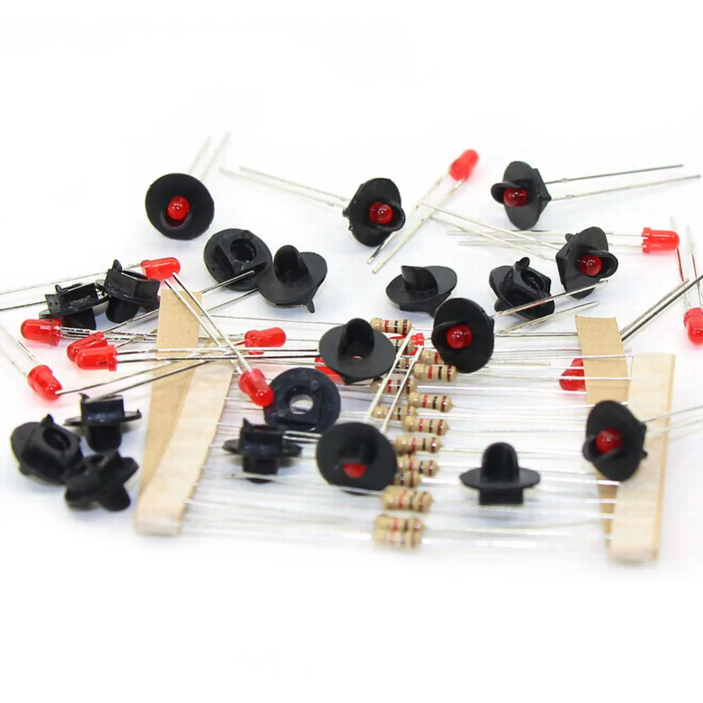 

10pcs Target Faces With Red LEDs for Railway Signal HO OO TT Scale 1 Aspect JTD16