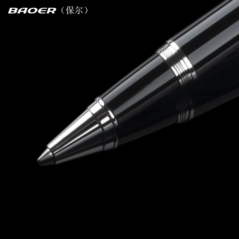 Новое поступление ручка baoer 517 с черным и серебристым стержнем 0 7 мм бесплатная