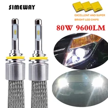 Автомобильный светодиодный фары для H7 H1 H3 H11/H8/H9 HB3/9005 HB4/9006 9012 9004 D2S H27 880 авто светодиодный фары освещения H4 Hi/ближнего света комплект