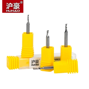 

HUHAO 1pc Single Flute Spiral Cutter 3.175mm Shank CNC End Mill For Acrylic PVC Aluminium Carbide Tungsten Steel Milling Cutter