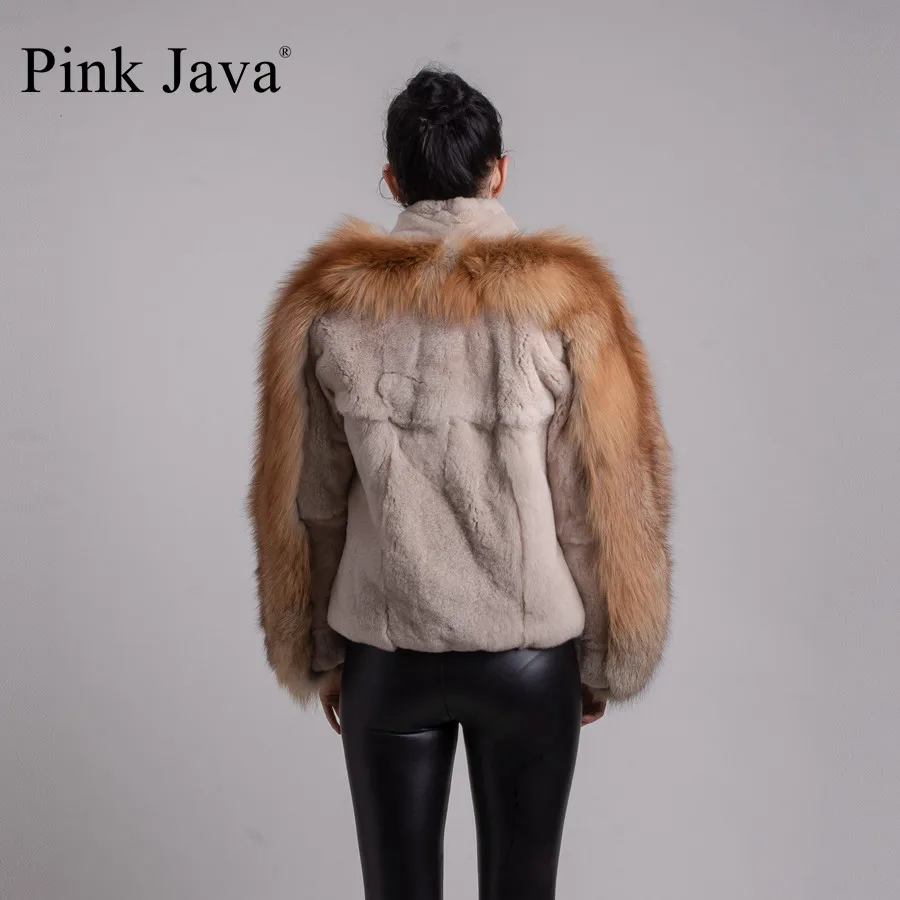 Розовый Java QC8093 Бесплатная доставка Новинка 2017 модные меховые куртки с