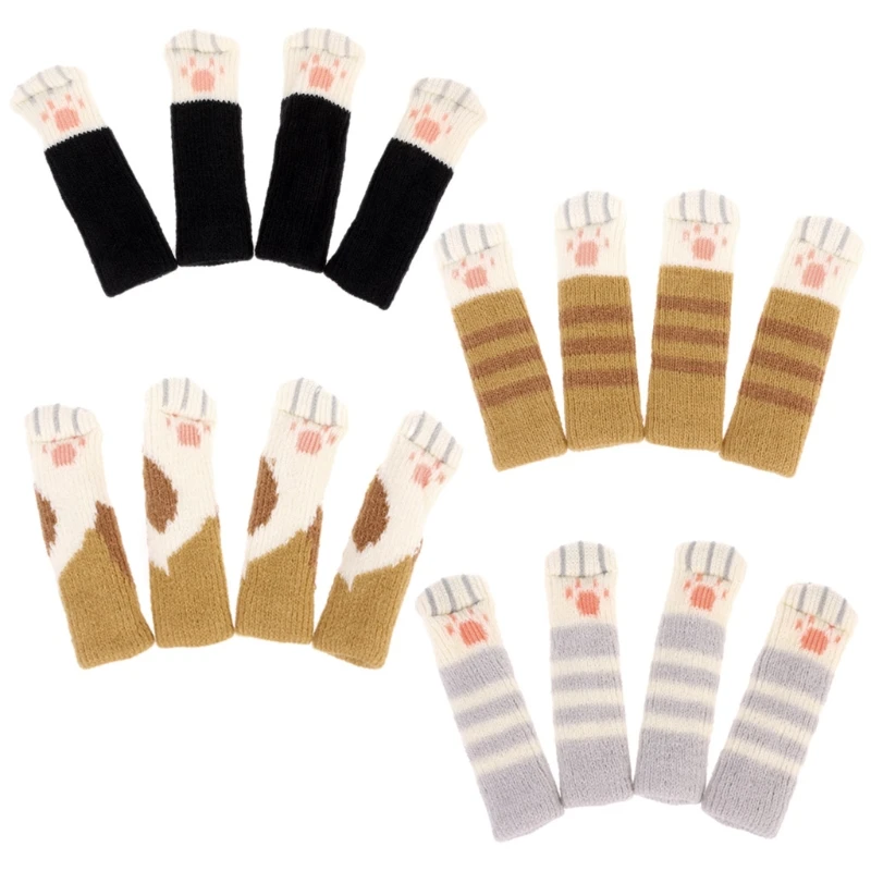 4Pcs Cat Non slip Sock Cat Scratching Toys Furniture Chair Table Leg Protectorin Furniture