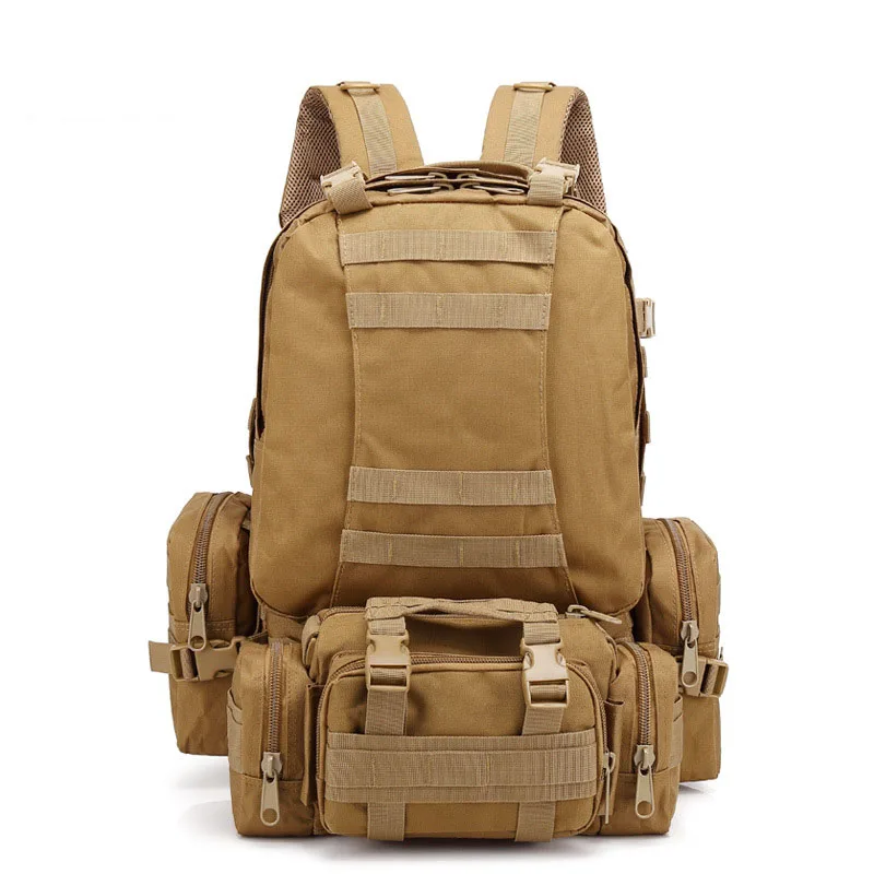 

GYKZ Multifunction Molle Army Tactical Backpack Men Camo Military Rucksack 53L Outdoor Hiking Camping 3D Assault Backpack HY088