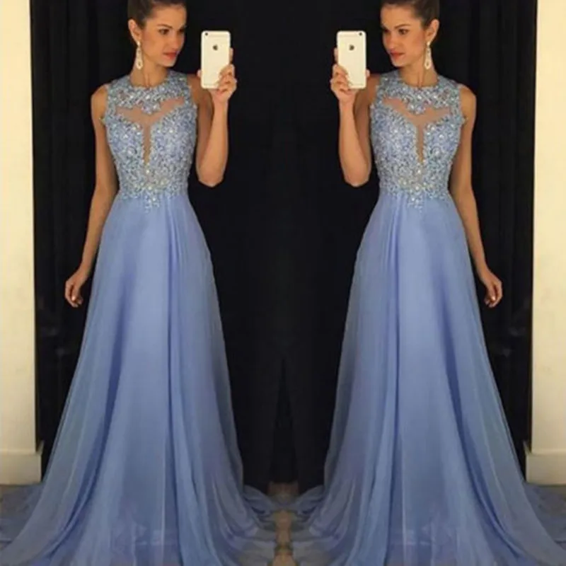 

Women Long Dress Floral Lace Hollow out O Neck Sleeveless Sexy Ladies Wedding Bridesmaid Party Ball Prom Gown Femme Long Dress