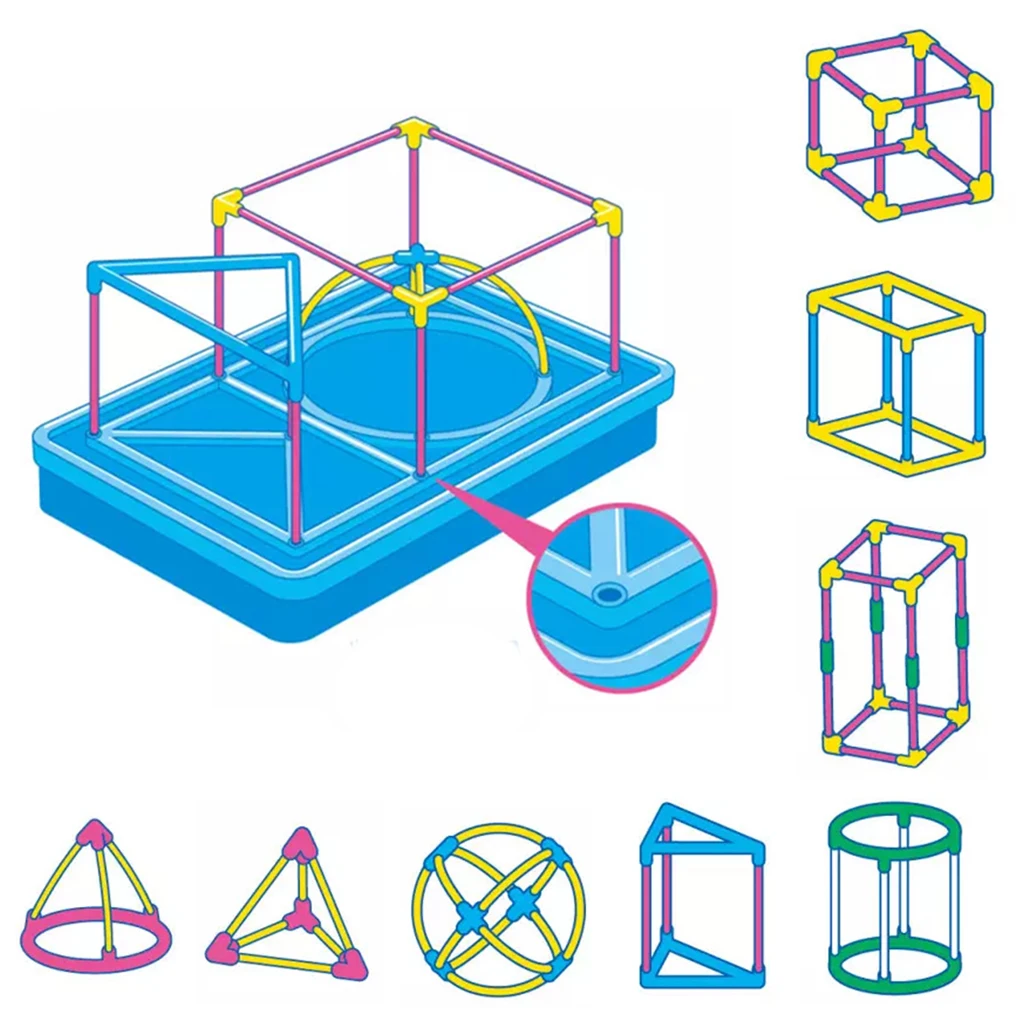 3D Geometric Model Building Assemble Kits Educational Toy for Math Geometry Taching Aids - Kid Student Supplies