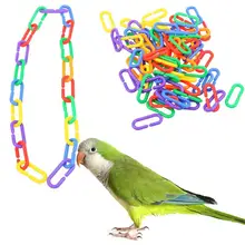 100 Uds de plástico de juguete loro C-ganchos con clips de cadena C-Enlaces Sugar Glider loro rata pájaro de juguete accesorios de colores Swing jaula parte