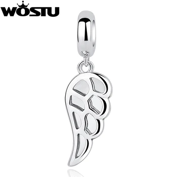 

New Style 925 Sterling Silver Angel Feather Wing Charm Beads Fit Original WST Bracelet Pendant Authentic DIY Jewelry Gift