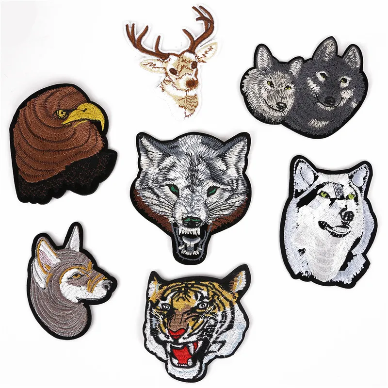 Multi size Animal Pattern Embroidery Cloth Adhesive Back Patches For