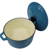 28 см чугунная эмалированная кастрюля тушеная Толстая чугунная непокрытая каша увеличивающая тушеная кастрюля суповая Стоковая тушеная суповая кастрюля