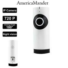 180 Градусов Мини Wi-Fi Fisheye Панорамный Ip-камера HD 720 P Micro SD Камеры Беспроводной Сети Аудио Наблюдения Ночного Видения Камеры