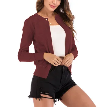 

Button Long Sleeve Knitted Sweater Women Warm Winter Sweater Oversize Openwork Sweater Lady Cardigan Coat Office Chaqueta Mujer