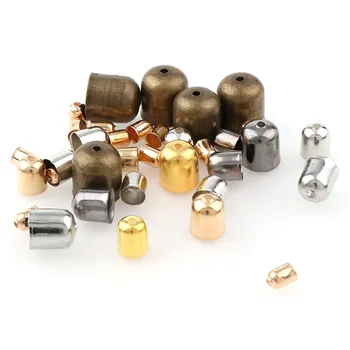 

100pcs/lot Iron Gold Sliver End Tip Tassel Caps Beads Cap End Cap For Fashion Jewelry Making DIY Handmade Jewelry Finding