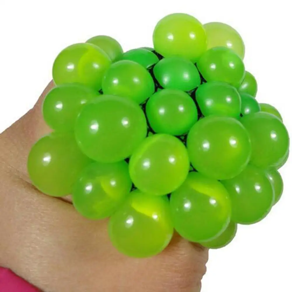 

Squeeze Anti Stress Anxiety Relief Squishy Mesh Grape Shaped Ball Funny Kid Toy