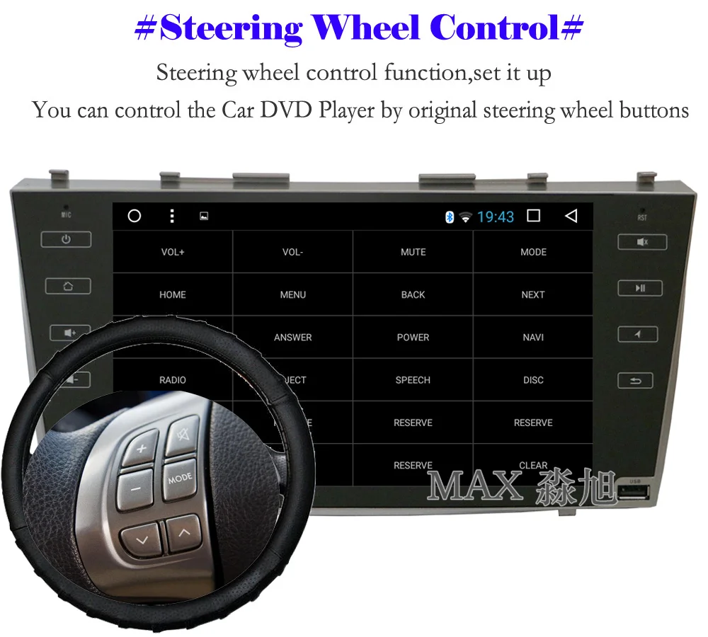 Clearance MAX Android 8.1.0 Car DVD Player for Toyota Camry 40 2006 2007 2008 2009 2010 2011 GPS Navigation System Car Radio 4G WiFi SWC 8