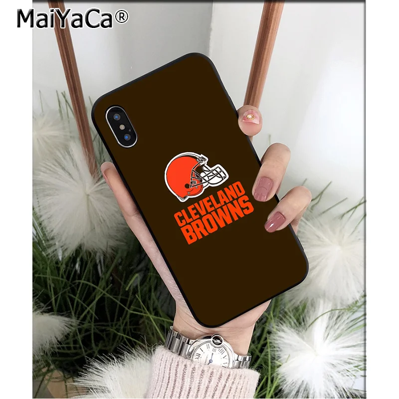 MaiYaCa Cleveland Browns TPU мягкий черный чехол для телефона, чехол для Apple iPhone 8 7 6 6S Plus X XS MAX 5 5S SE XR мобильных телефонов