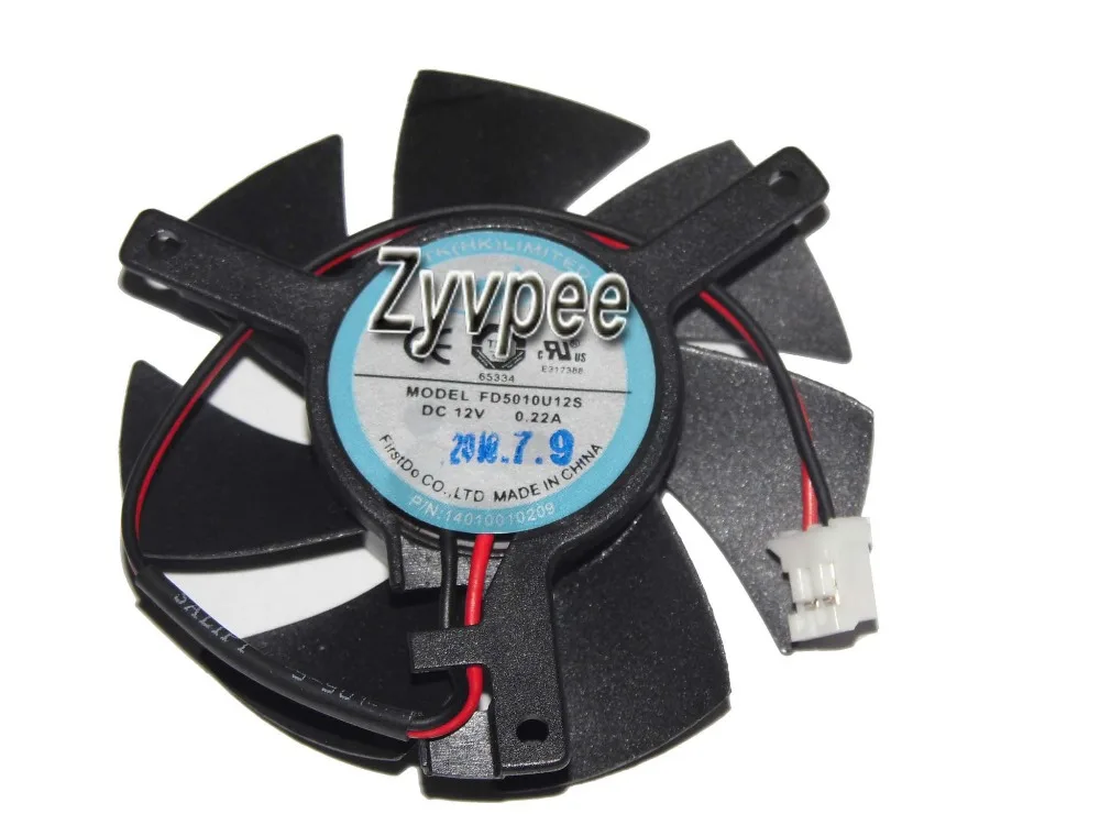 FD5010U12S Vga охлаждение 12V 0.22A 2 провода контакта Бескаркасный вентилятор