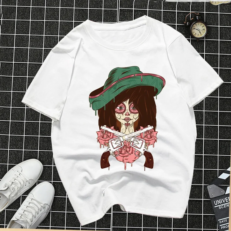 

Women Clothes 2019 Female T-shirt Dangerous Girls Printed White Women Tops Casual Tees O-Neck Aesthetic Streetwear T Shirt