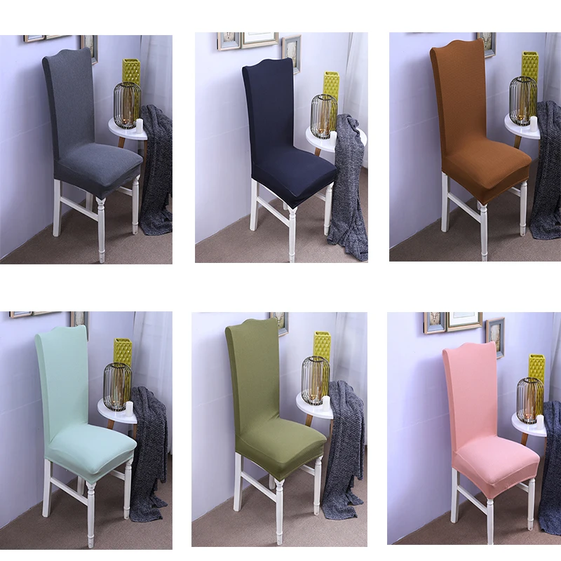 

Spandex Chair Cover Stretch Elastic Dining Seat Cover for Banquet Wedding Restaurant Hotel Anti-dirty Removable housse de chaise