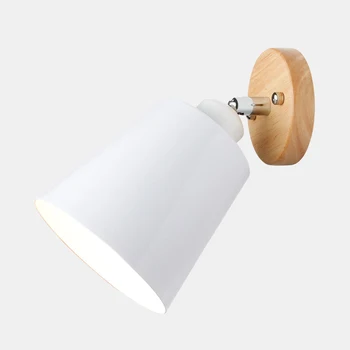 

LED Wall Light Modern Nordic Simple Wall Lamps Beside Lights for Bedroom Living Room Wood Aluminum Wall Lamp Home Decoration E27