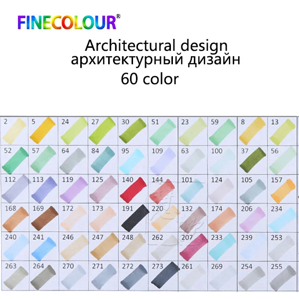 480 цветов Finecolour профессиональная маркер для рисования художника двойная головка перманентные маркеры набор эскизов мягкая ручка рисунок - Цвет: 60 color building