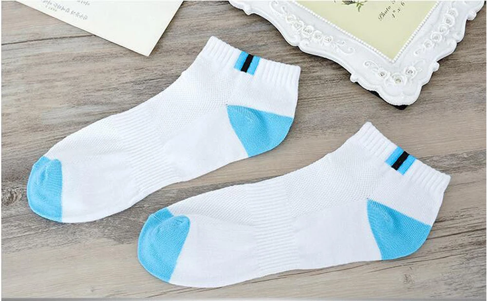 Новые 5 пар мужские s осенние летние носки классические Лоскутные сетчатые дышащие хлопковые мужские короткие высококачественные носки
