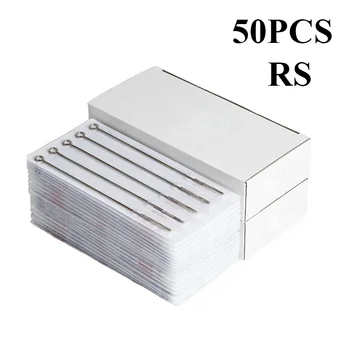 

50PCS Professional Tattoo Needles 3RS 5RS 7RS 9RS 11RS 14RS 15RS Size Disposable Assorted Sterile Tattoo Needles 0.35mm