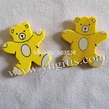 500 шт./партия. деревянные наклейки "Медведь", 3x3. 5cm'Kids игрушки, набор для скрапбукинга, Ранние развивающие DIY. детские поделки. Классические игрушки