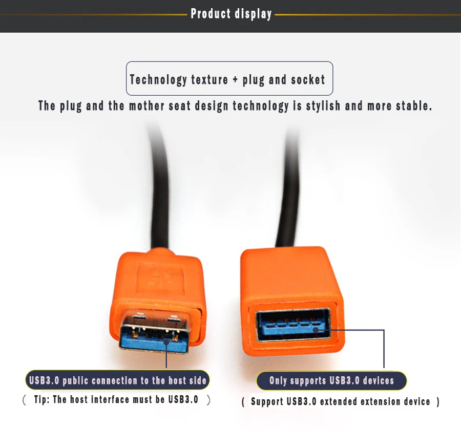 Волоконно-оптические USB 3,0 удлинитель Тип кабеля Мужчина к Тип Женский удлинитель