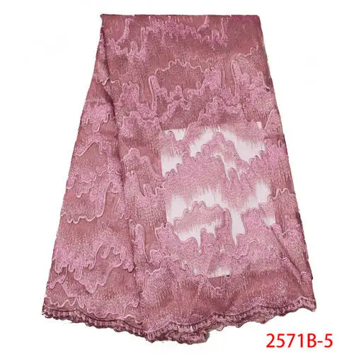 Новейшее Африканское кружево, Африканское кружево, тюль, кружевная ткань для невесты, французское кружево, фуксия, розовая ткань MR2571B - Цвет: p5