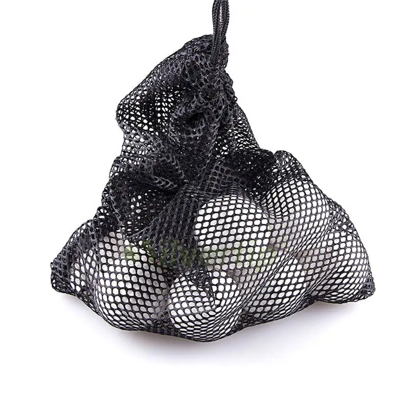 Черный HobbyLane спортивный Бюстгалтер с сеткой сеть нейлоновая сумка для гольфа, тенниса 12/25/50 мяч для переноски шнурок Сумка 1 шт. сумки для