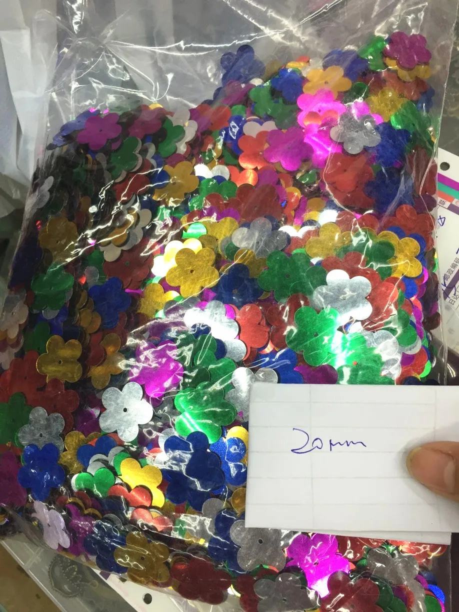 Buy 50g/lot Flower Sequins 20mm PVC Sequin Large