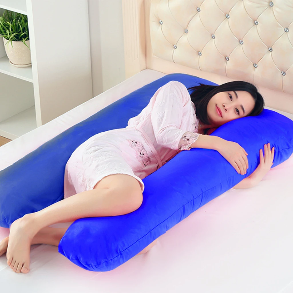 Full Body Pregnancy Pillow - Maternity Pillow for Pregnant Women - U Shaped Body Pillow With Zip Pillow Cover 9 Colors