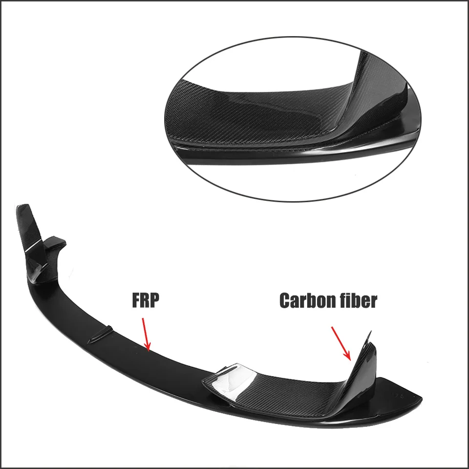 Карбоновое волокно/FRP черный передний бампер для губ передний спойлер для BMW M3 M4 F82- автомобильные аксессуары