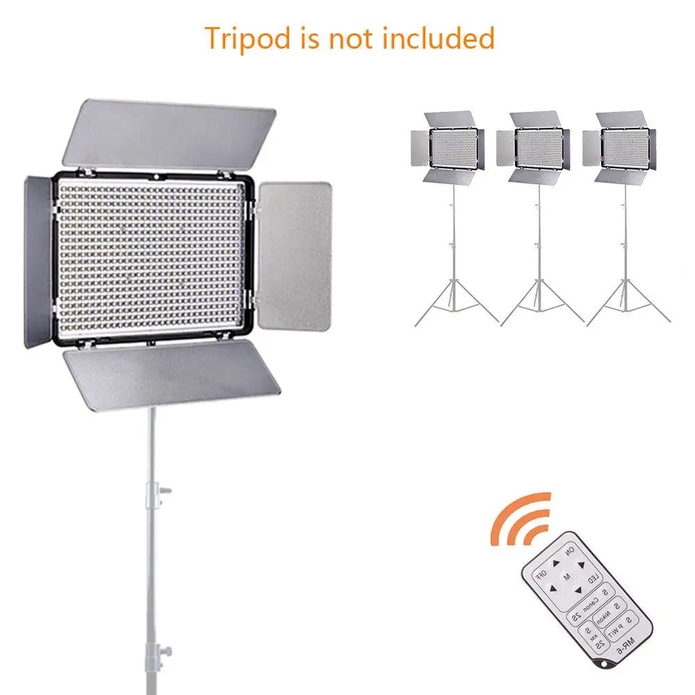  Pro 600 LED Video Light 5600K Lamp Panel Dimmable +Battery For Nikon D600 D700 D800 D3400 D5500 D90 - 32957793337