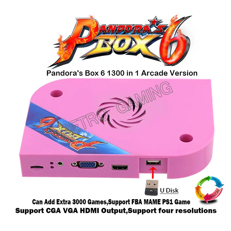 3D Tekken Pandora's box 6 HD 1300 в 1 JAMMA мульти аркадная доска поддержка CGA/VGA/HDMI Pandora 4 HD машина для видеоигр