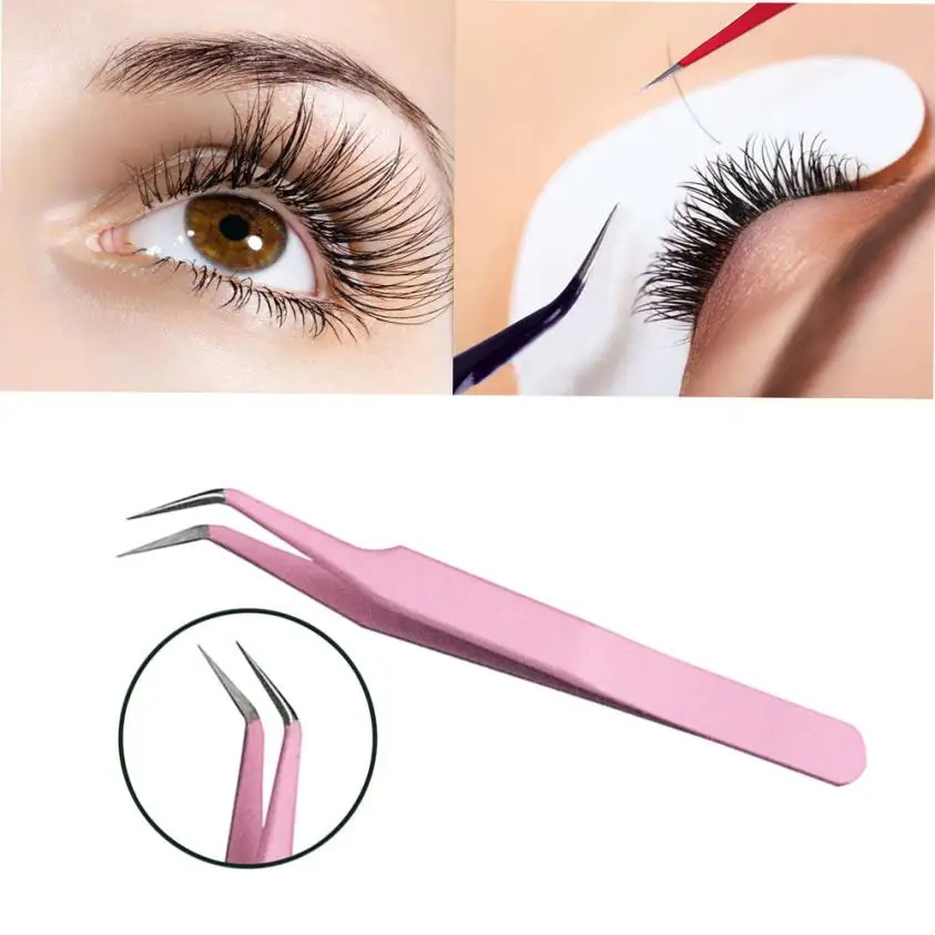

MintSun 1PCS Anti-Static Stainless Steel Eyebrow Tweezers Eyelash Curler Clip Plucking Beauty Tools 2M121