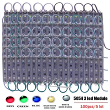 100 PS/5 lot 5054 3 светодиодный модуль IP65 водонепроницаемый DC 12 V супер яркий свет двухсторонний клей антистатический для Ad дизайна