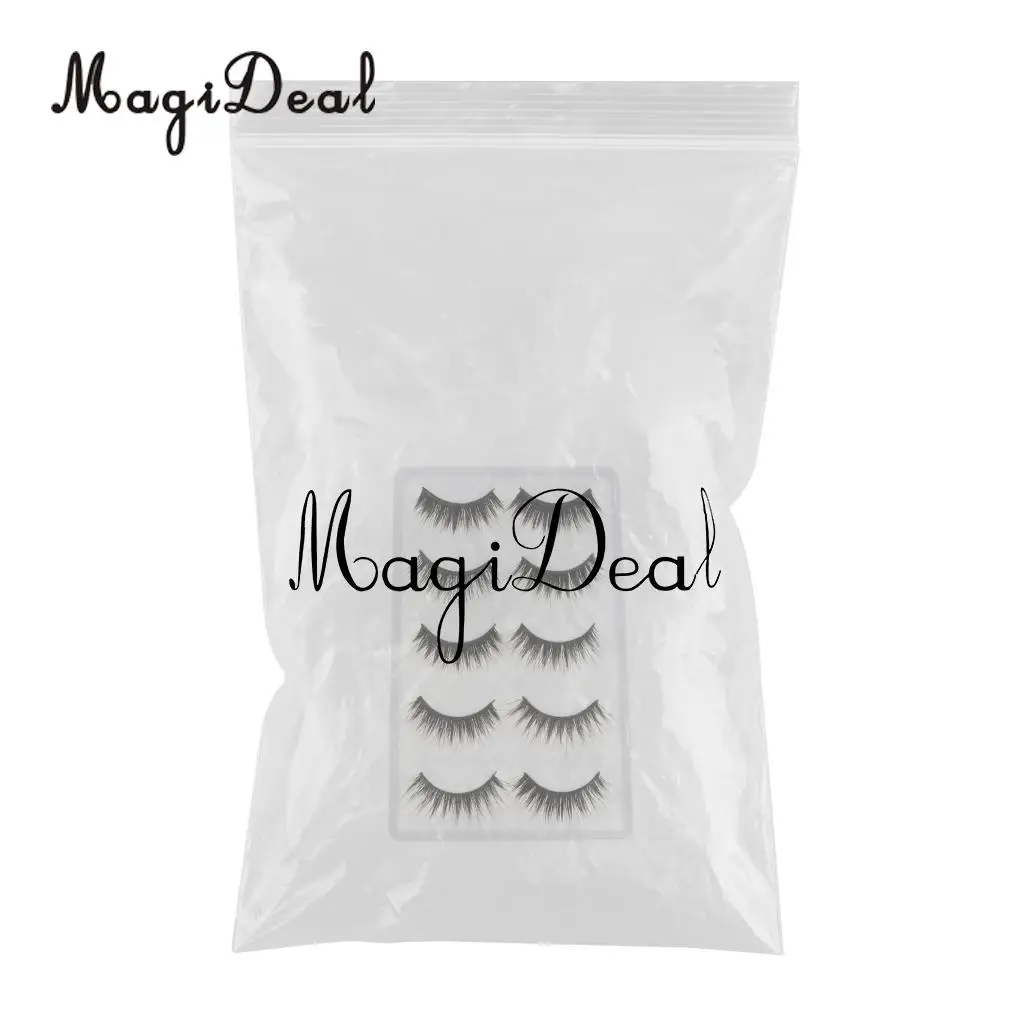 5 Pairs Black Fake Eyelashes for 12 Inch Blythe Doll DIY Making & Repair Accessories