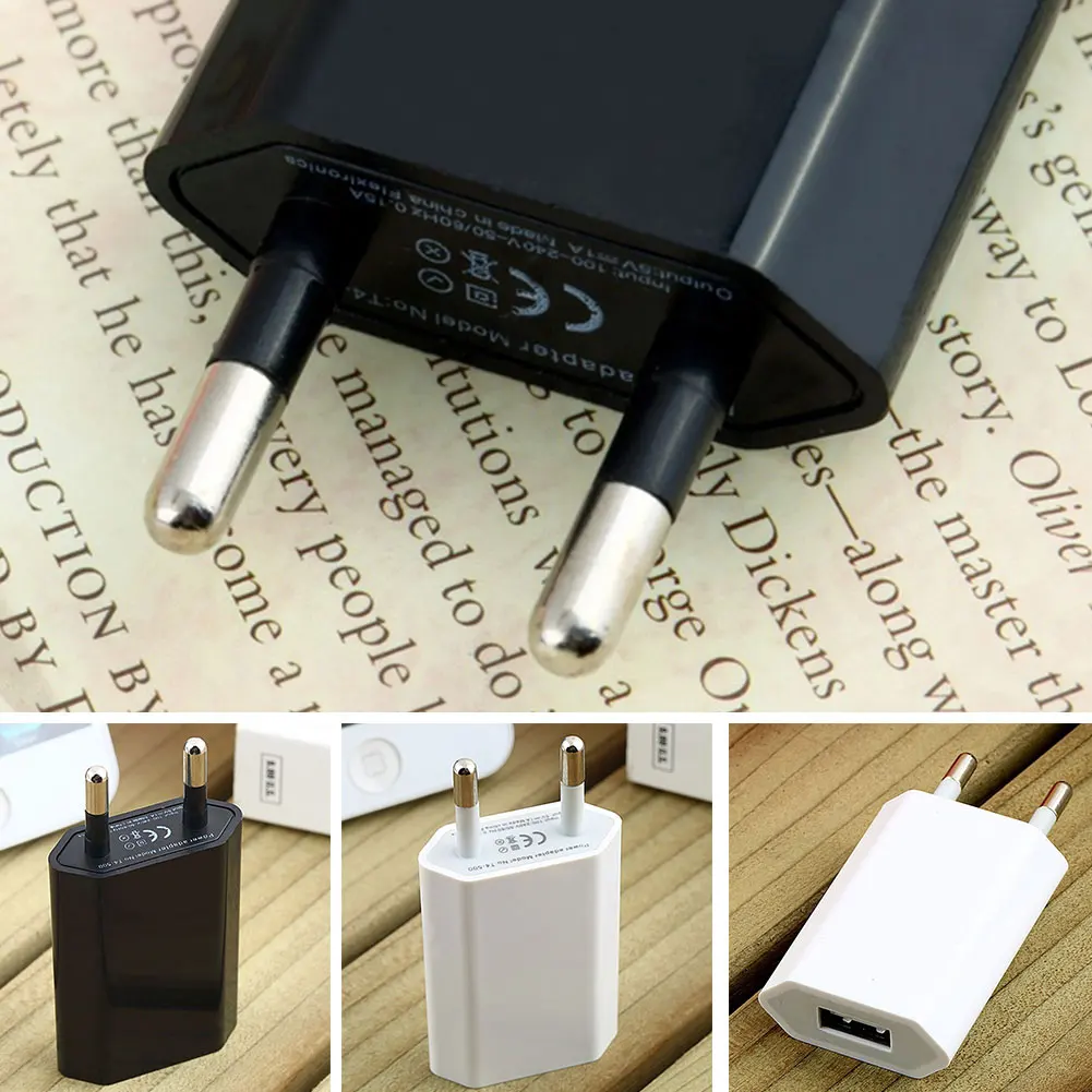 Зарядное устройство USB с европейской вилкой, 5 В/1 А, дорожное настенное зарядное устройство для мобильного телефона, адаптер для iPhone, Xiaomi, samsung, huawei