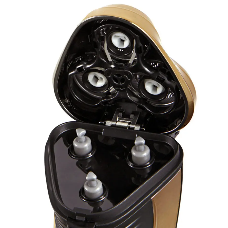 Высокое качество Flyco Мужская бритва 3D плавающая головка Мужская бритва FS360 электрическая сенсорная бритва 220 В всплывающий триммер золотой цвет Бритва