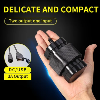 

8.4V 12000mAh 4x 18650 Battery Pack Waterproof Plastic Lithium Battery Pack for Bicycle Headlight T6 headlamp USB DC charge