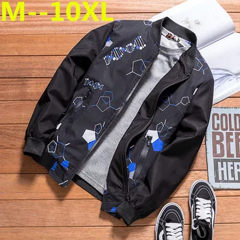 

plus size 10XL 9XL 8XL 6XL 5XL 4XL men's windbreaker Bomber polo jacket 2018 new overcoat casual outwear mens Jackets and coats