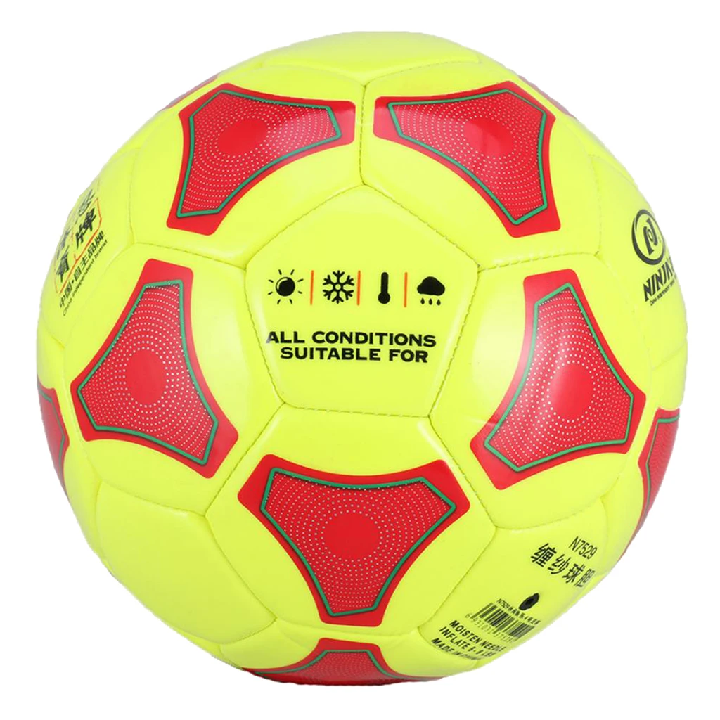 MagiDeal Soccer Ball Size 4 PU Leather Sport Ball with Net & Needle- Suitable for Children/Youth/Adults Indoor Outdoor Play