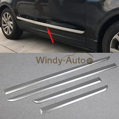 Fit Land Rover Discovery 5 2017 Chrome ABS Body Side Moulding Cover Trim