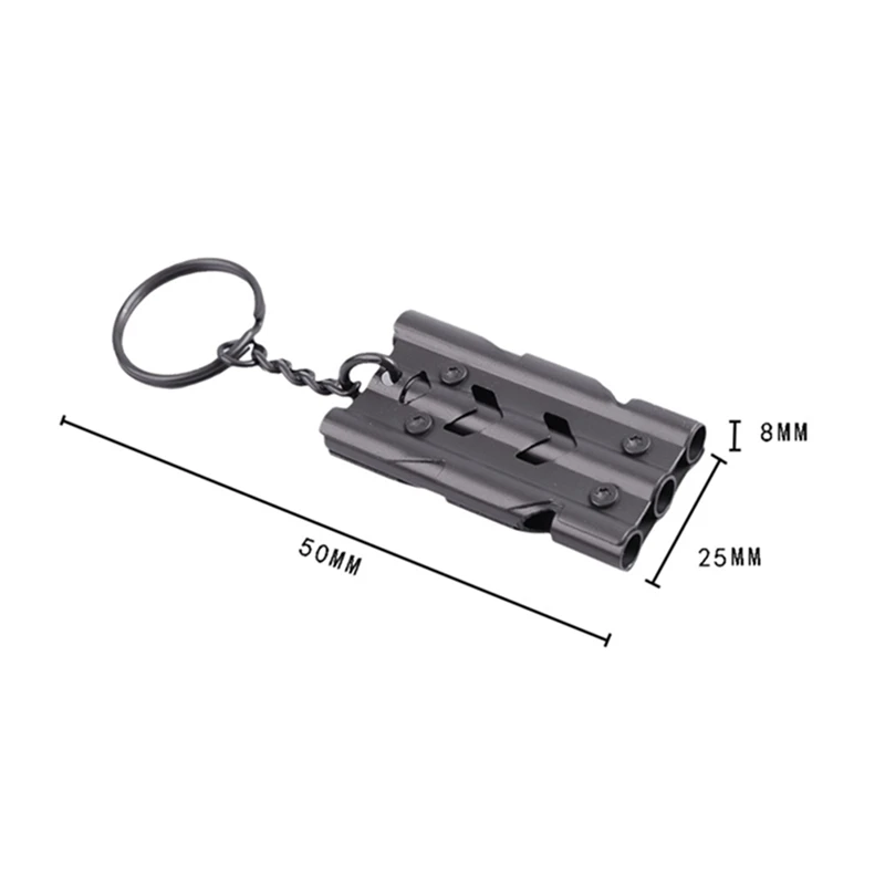 1pcs Triple Pipe High Decibel Stainless Steel Outdoor Emergency Survival Whistle Keychain Cheerleading Whistle 1pcs Triple Pipe High Decibel Stainless Steel Outdoor Emergency Survival Whistle Keychain Cheerleading Whistle