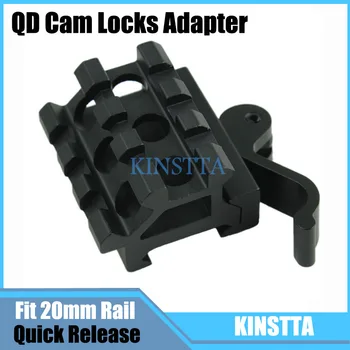 

KINSTTA Tactical Quick Release Scope Mount Double 20mm Picatinny Rail Fit 20mm Weaver Picatinny Bases
