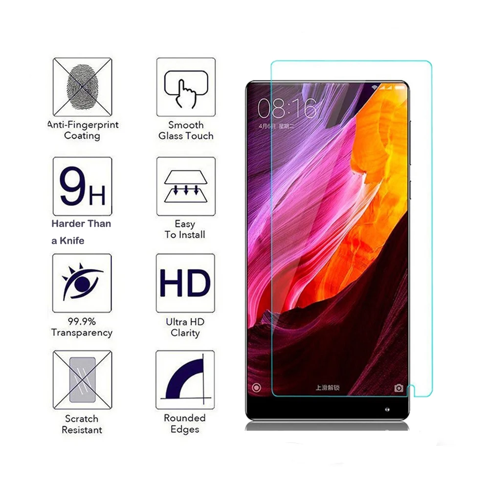 Для Xiaomi Mi Mix 2 0 3 мм 2.5D 9H прозрачная пленка из закаленного стекла Оригинальная